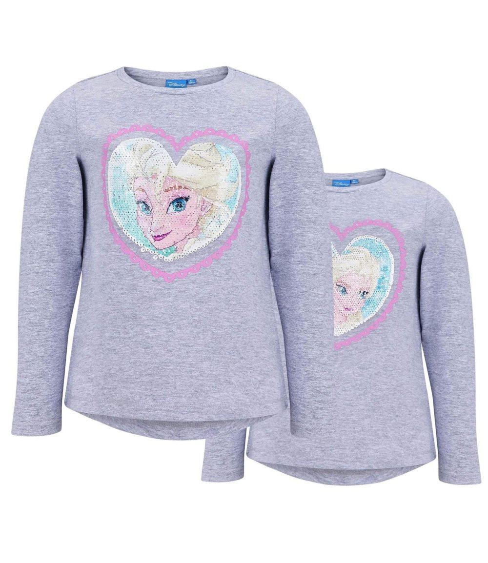 Disney Frost T-skjorte med Vendbare Paljetter, Grå