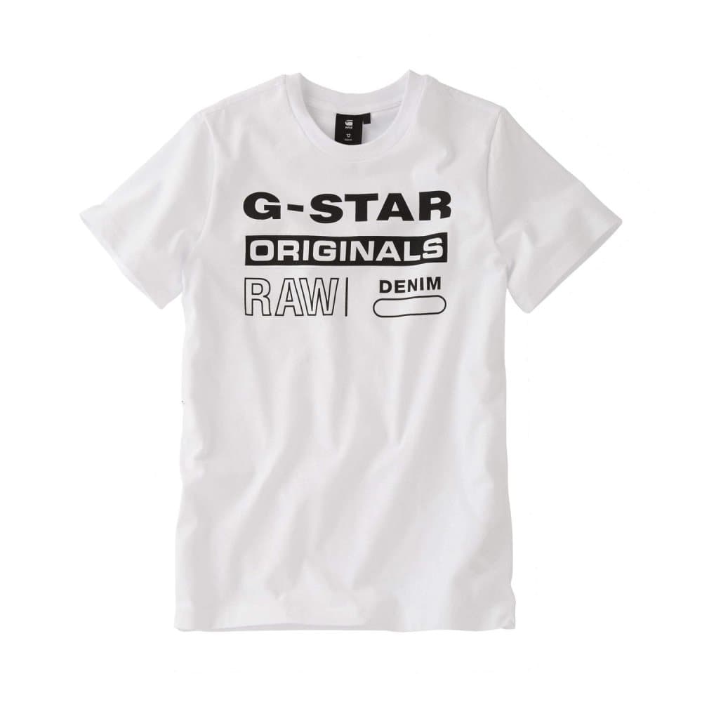 G-star Raw Originals Logo T-skjorte - White