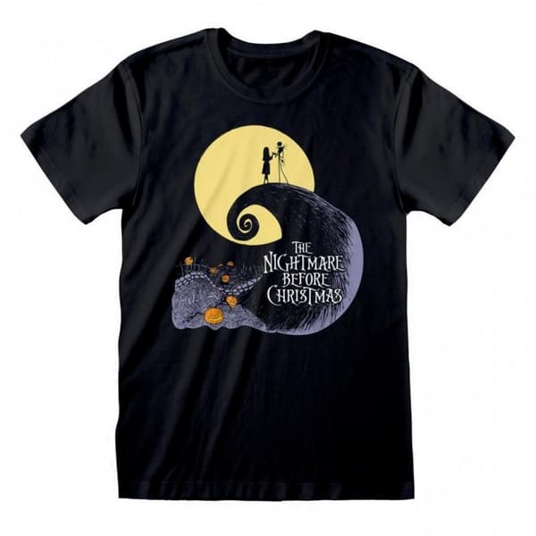 Nightmare Before Christmas Unisex Silhouette T-Shirt för vuxna Black L