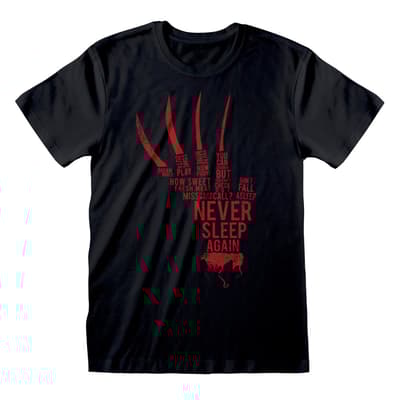 Nightmare On Elm Street Unisex Adult Never Sleep Again T-Shirt