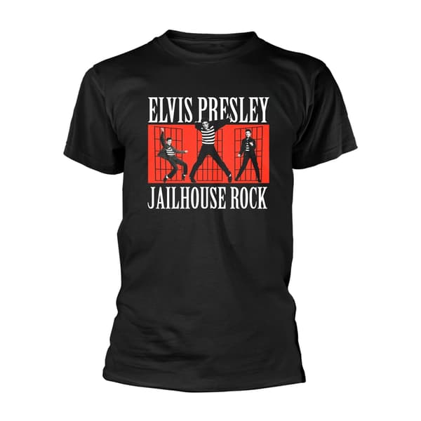 ELVIS PRESLEY - T-SHIRT, JAILHOUSE ROCK (BLACK)