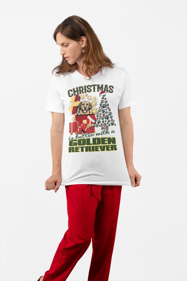 Golden retriever Jul hund t-shirt