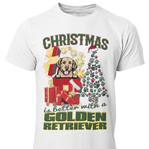 Golden retriever Jul hund t-shirt