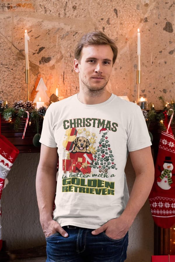 Golden retriever Jul hund t-shirt