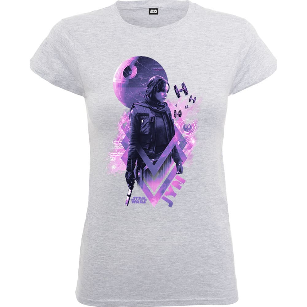 Star Wars Kids Tee (Girls): Rogue One Jyn Death Star (Slim Fit) (12 - 13 Years)