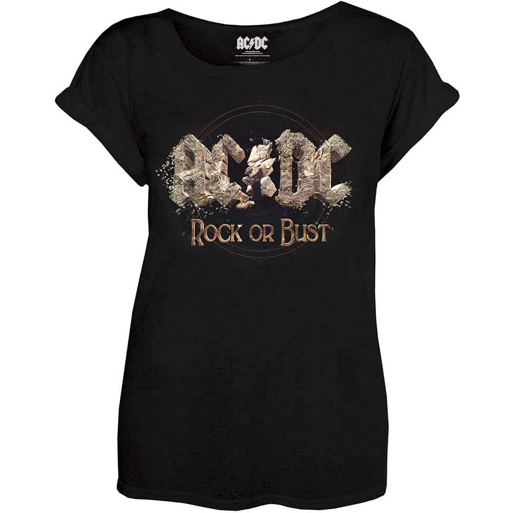 AC/DC Ladies Tee: Rock or Bust (Large)