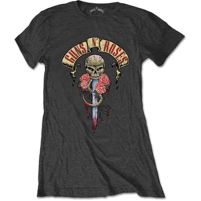 Guns N' Roses Ladies T-Shirt: Dripping Dagger (Medium)