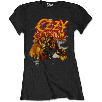 Ozzy Osbourne Ladies T-Shirt: Vintage Werewolf (Large)