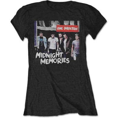 One Direction Ladies T-Shirt: Midnight Memories (Skinny Fit) (X-Large)
