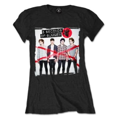 5 Seconds of Summer Ladies T-Shirt: Album Cover 1 (Medium)
