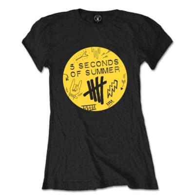 5 Seconds of Summer Ladies Tee: Scribble Logo (Medium)