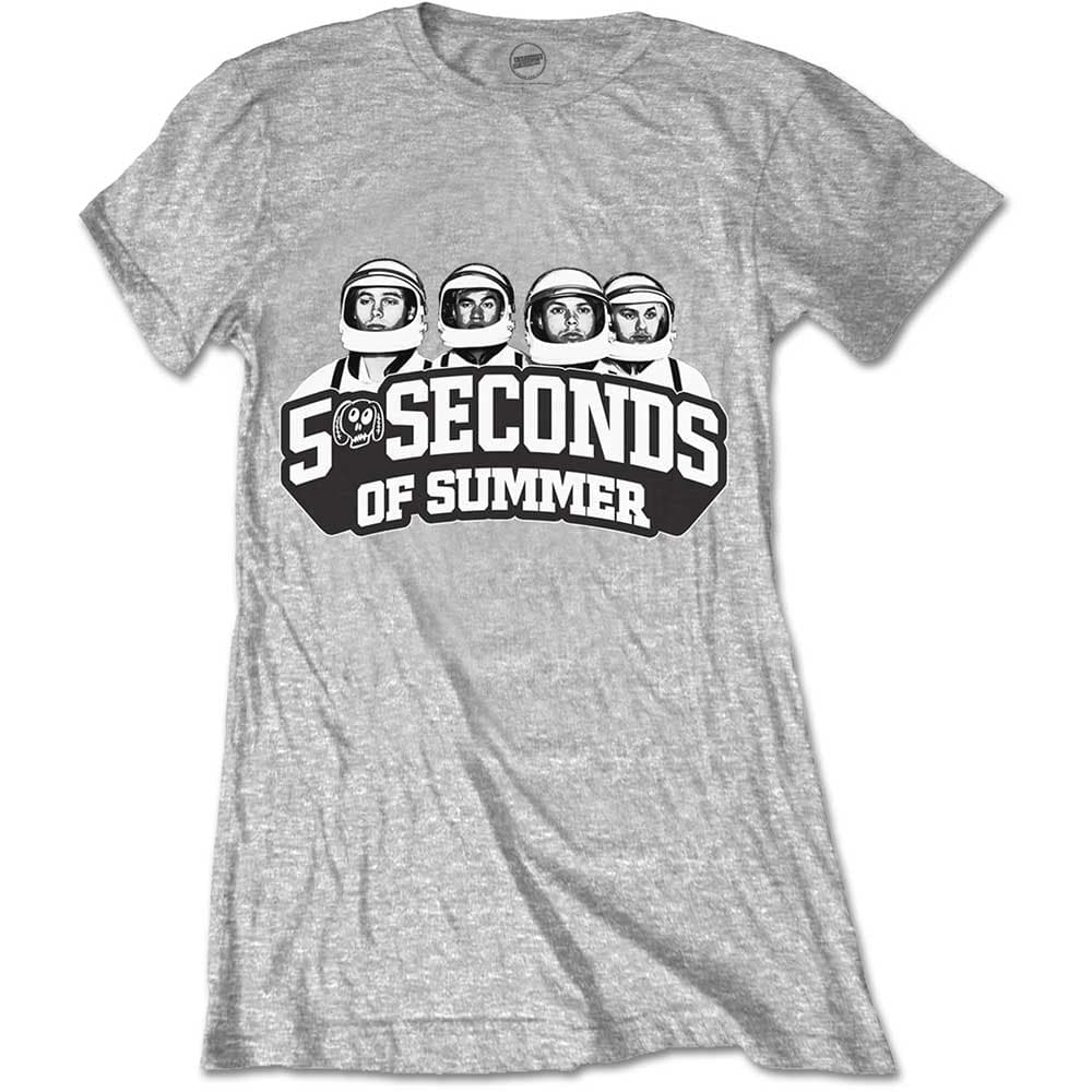 5 Seconds of Summer Ladies Tee: Spaced Out Crew (Large)