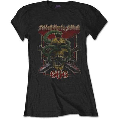 Black Sabbath Ladies T-Shirt: Bloody Sabbath 666 (Medium)