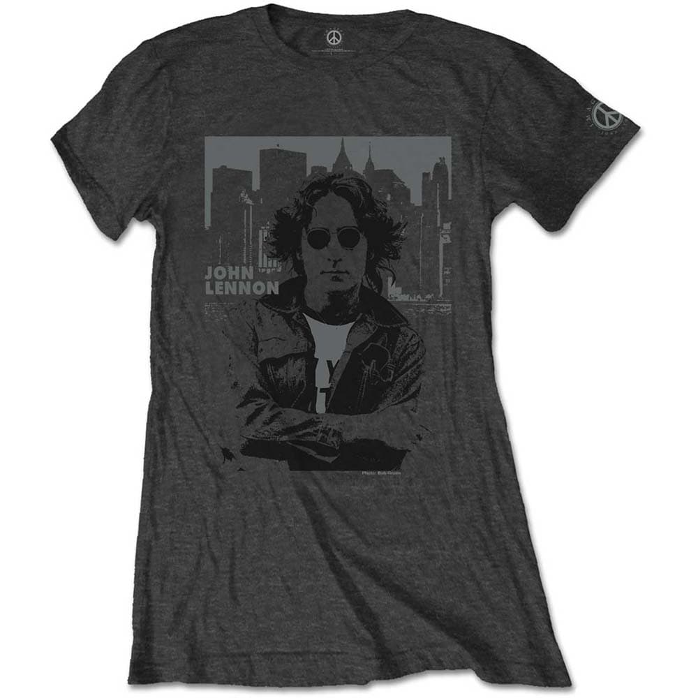 John Lennon Ladies Tee: Skyline (Large)