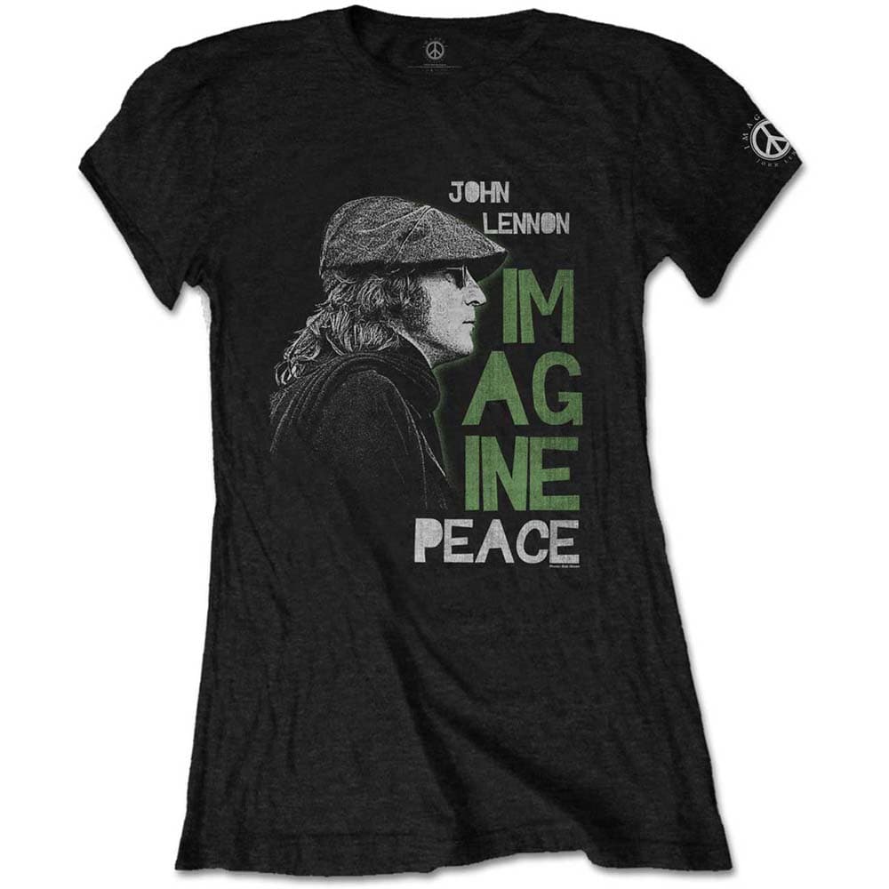 John Lennon Ladies T-Shirt: Imagine Peace (Large)