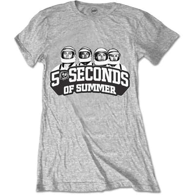 5 Seconds of Summer Ladies T-Shirt: Spaced Out Crew (XX-Large)