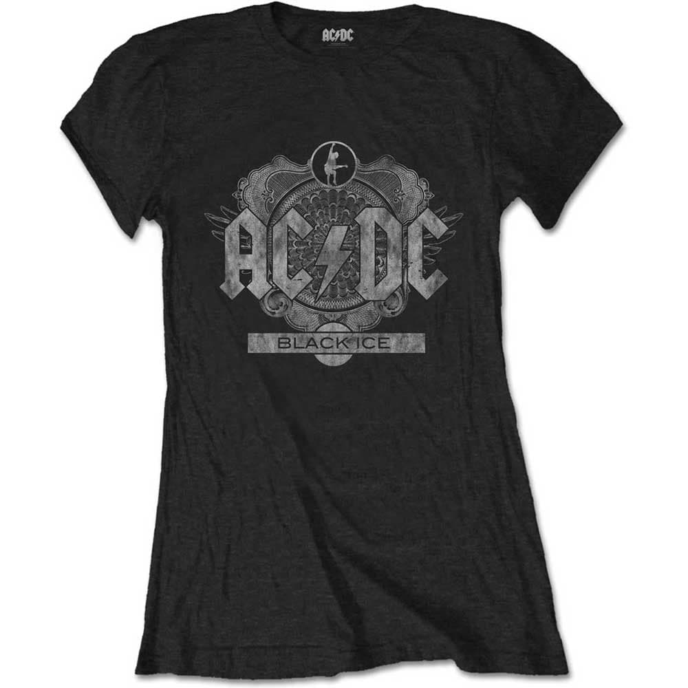 AC/DC Ladies Tee: Black Ice (X-Large)