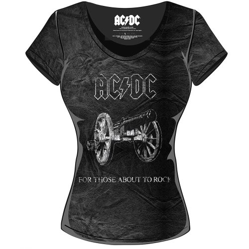 Bild av AC/DC Ladies Tee: About to Rock (Acid Wash) (Medium)