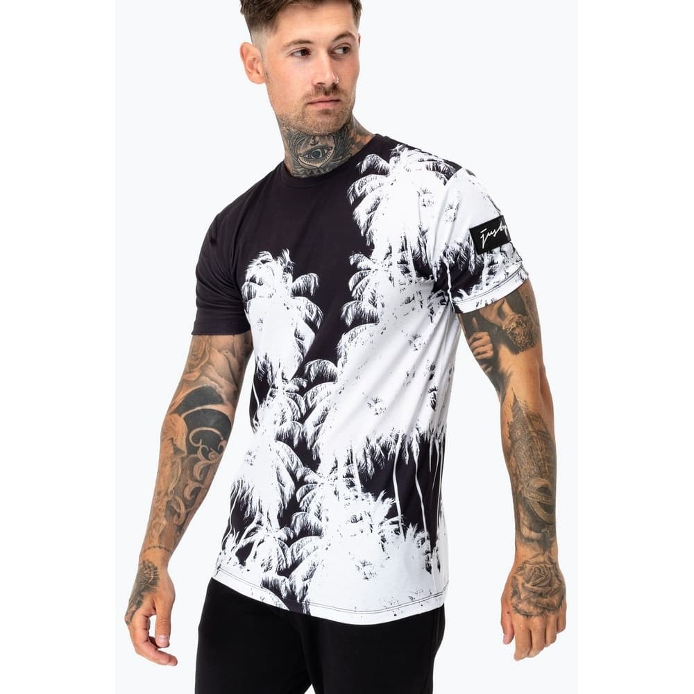Hype Mens Palms monokrom T-shirt