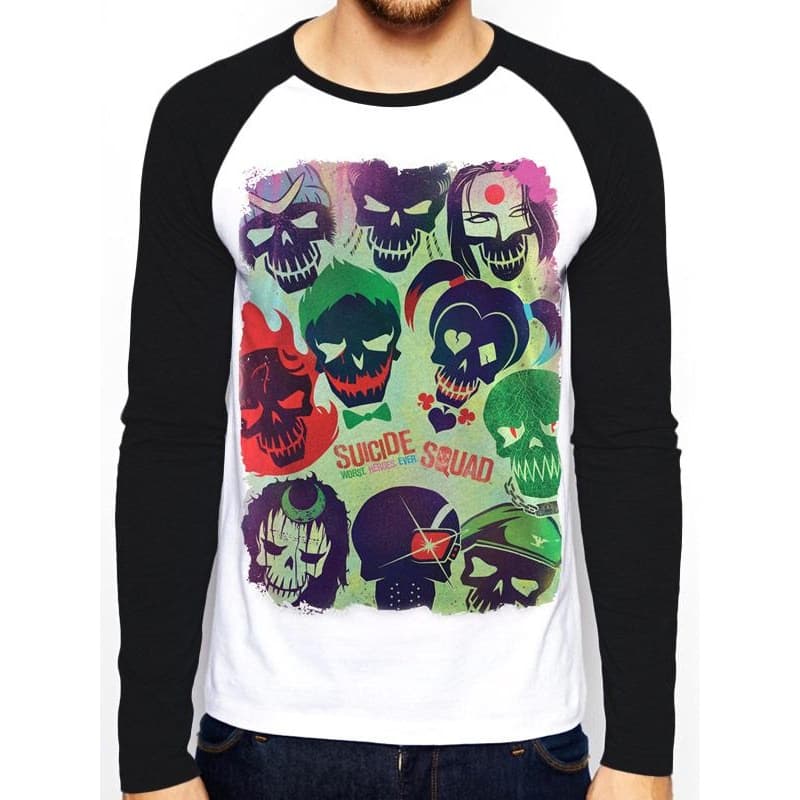 Suicide Squad Adults Unisex Adults Poster Baseball Shirt