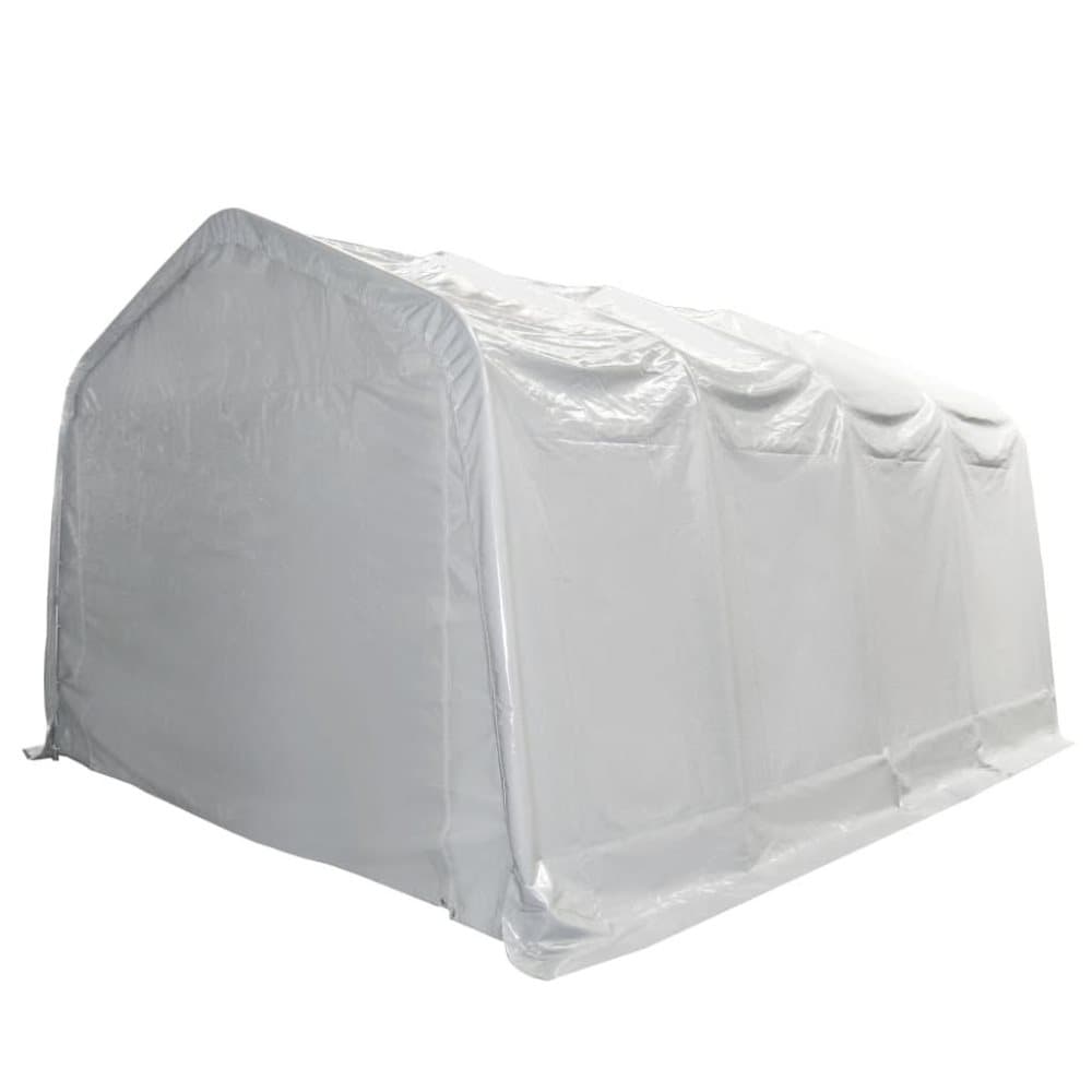 vidaXL Varastoteltta PVC 550 g/m² 4x8 m valkoinen