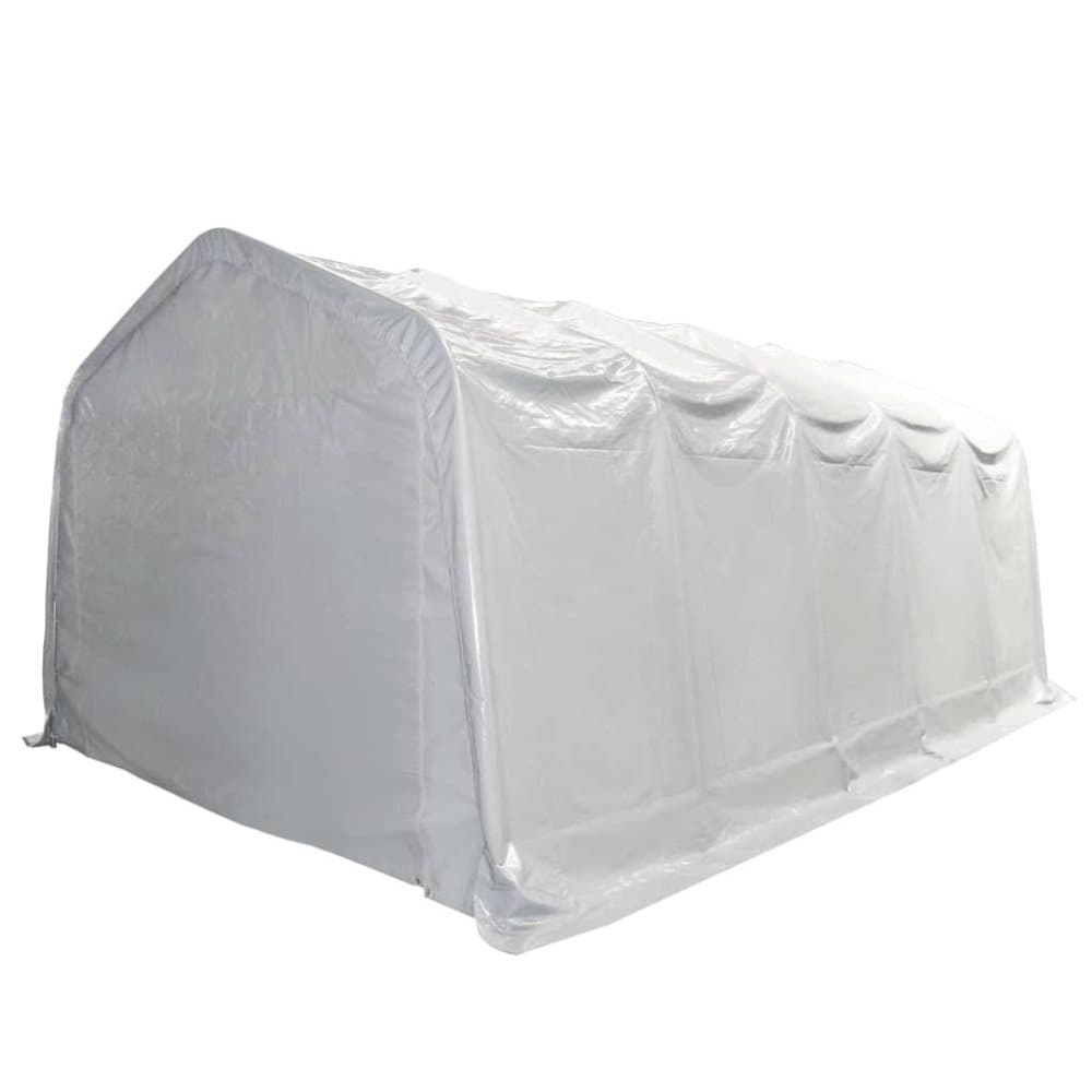 vidaXL Varastoteltta PVC 550 g/m² 5x10 m valkoinen