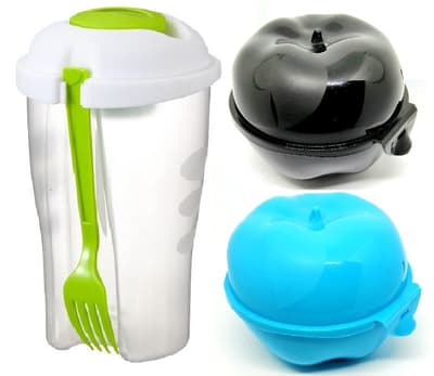 3 Delar set - 720ML Salladsburk och 2st Fruktburk