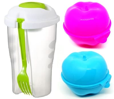 3 Delar set - 720ML Salladsburk och 2st Fruktburk
