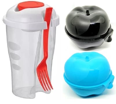 3 Delar set - 720ML Salladsburk och 2st Fruktburk