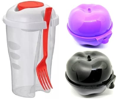 3 Delar set - 720ML Salladsburk och 2st Fruktburk