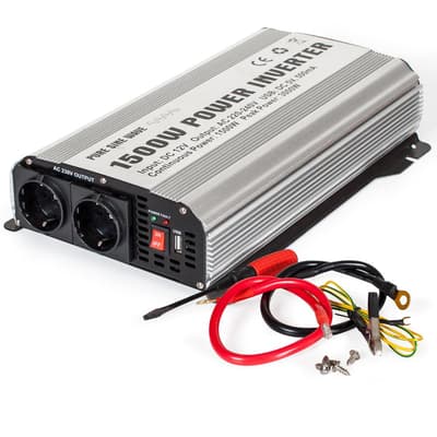 Sinus spänningsomvandlare 12V till 230V 1500W 3000W - grå