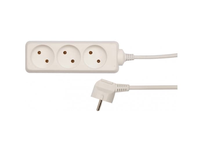 VOREL EXTENSION CORD WITHOUT EARTHING 3 - SOCKETS 1.5m 72484