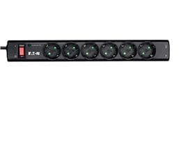 Eaton Protection Strip PS6TD - Överspänningsskydd - Växelström 220-250 V - 2500 Watt - utgångskontakter: 6 - svart