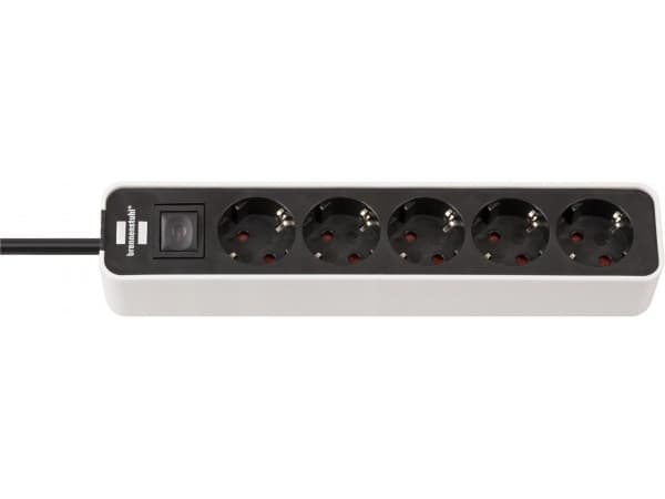 Brennenstuhl Ecolor power strip, regular 5 sockets, 1.5m, black and white (199934)