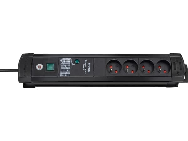 Brennenstuhl Premium-Line surge protector 4 outlets 3m black (1156004824)