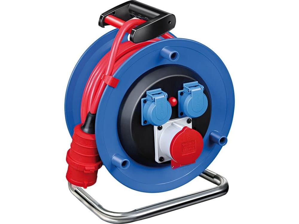 Brennenstuhl Drum extension cord Garant IP44 CEE 400V/16A + 2 x 230V red 25m (1182774130)