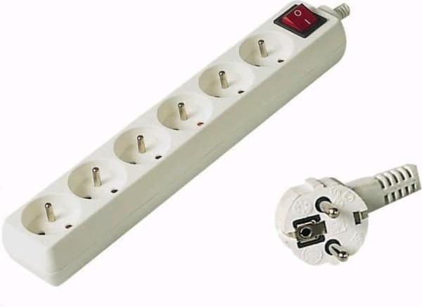 PremiumCord ordinary power strip 6 sockets 10m white (pp6k10)