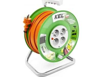 Plastrol Drum extension cord STANDARD LINE 50m H05VV-F 3x1,5 4xGS/+ termik/16A orange