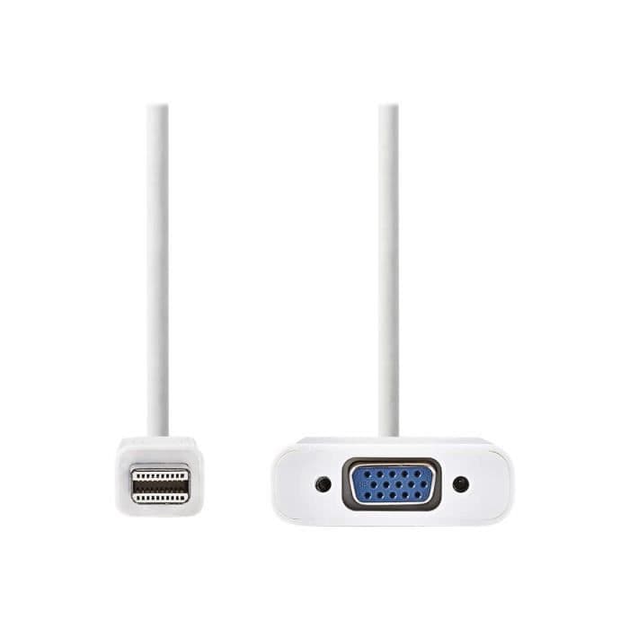 NEDIS Mini DisplayPort - VGA-kabel - Mini DisplayPort-han - VGA hun - 0,2 m - hvid