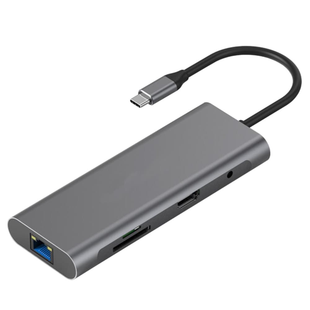 Multifunktionel USB-C hub, 9-i-1