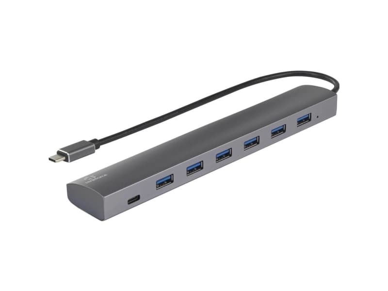 Renkforce RF-3374946, USB 3.2 Gen 1 (3.1 Gen 1) Type-C, USB 3.2 Gen 1 (3.1 Gen 1) Type-A,USB 3.2 Gen 1 (3.1 Gen 1) Type-C, 5000 Mbit/s, Sølv, Alumini