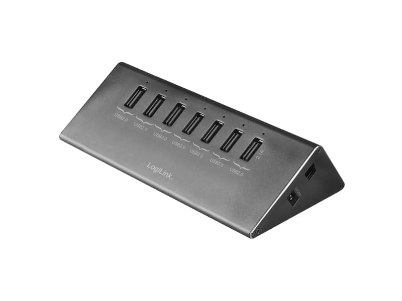 LogiLink UA0225, USB 2.0, 480 Mbit/s, Svart, Aktivitet, 5 V, 3.5 A