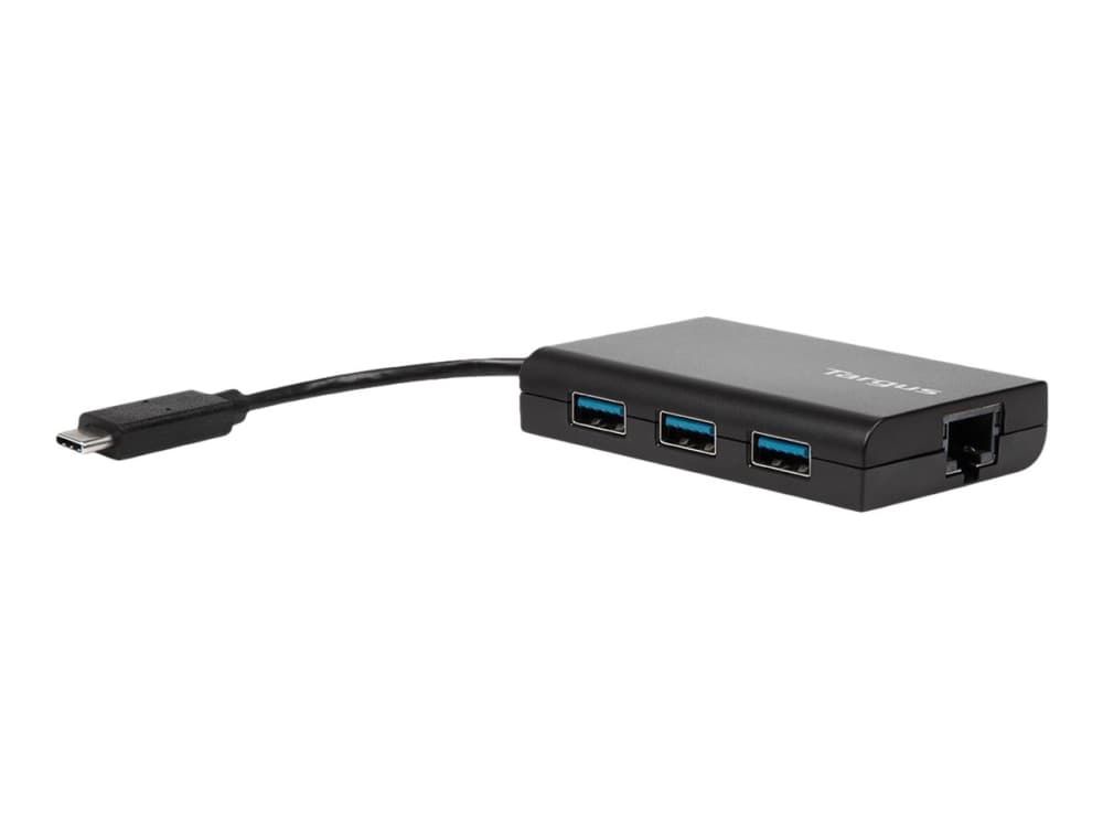 Targus - Hub - 3 x SuperSpeed USB 3.0 + 1 x 1000Base-T - stasjonær