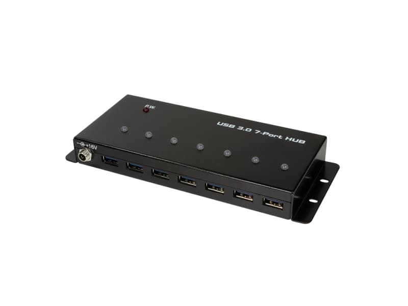 LogiLink UA0317, USB 3.2 Gen 1 (3.1 Gen 1) Type-B, USB 3.2 Gen 1 (3.1 Gen 1) Type-A, 5000 Mbit/s, Svart, Metall, DC