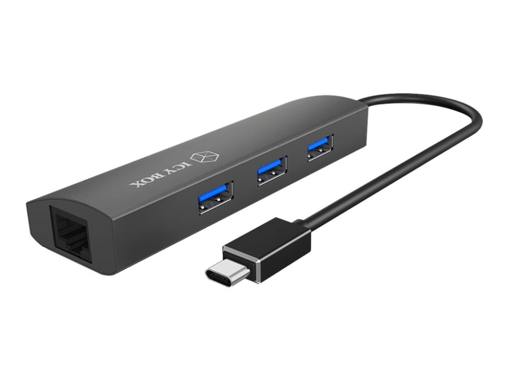 RaidSonic ICY BOX IB-HUB1406-C - Dokkingstasjon - USB-C - GigE