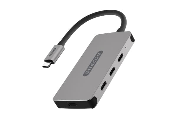 Sitecom Cn 386 Hubb 3 X Usb C 1 X Usb C Stromleverans Skrivbordsmodell Cdon