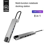 USB C Hub 8 i 1 Multiport Type C-adapter med 4K HDMI-port ......