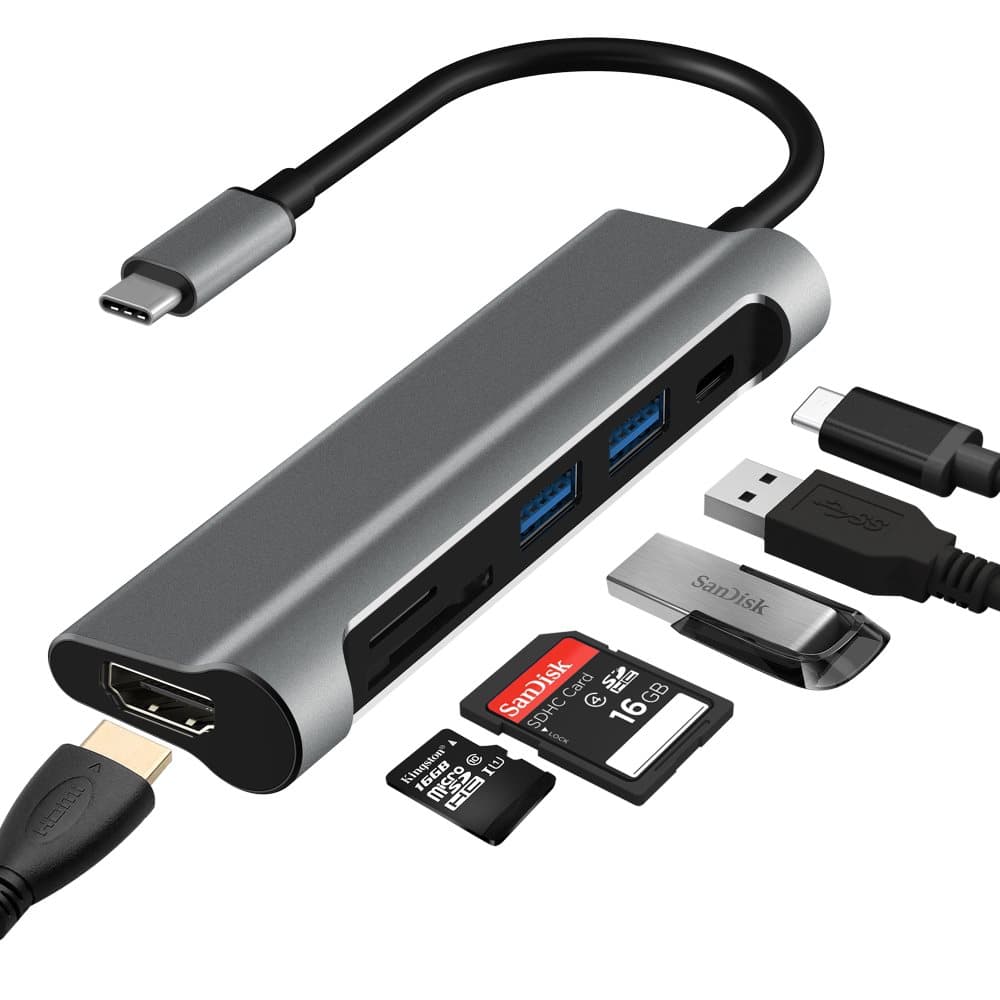 SERO 2xUSB3.0, SD+TF card slot, Type-C til HDMI, PD