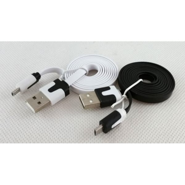 Platt USB-MICRO Kabel 1m (Svart)