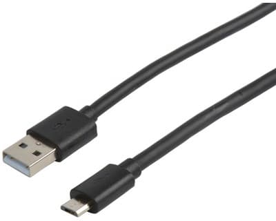USB-MICRO Kabel 2m (Svart)